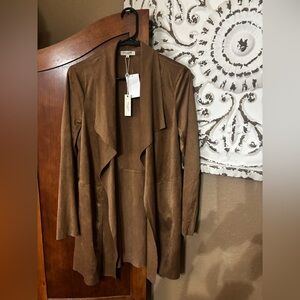 Suede cardigan